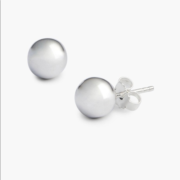 925 Sterling silver with rhodium ball studs - Picture 6 of 7